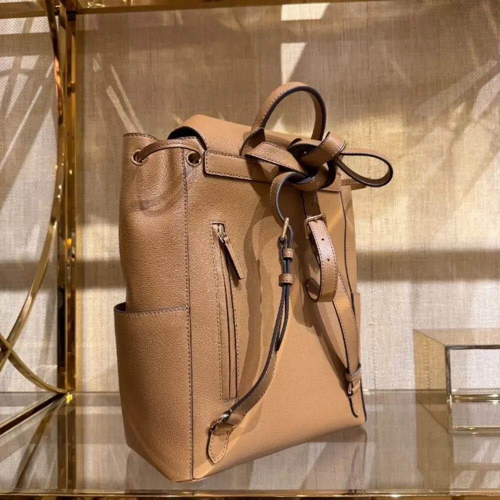 New‼️Tory Burch Blake Backpack 189043 Leather $495 Tiramisu